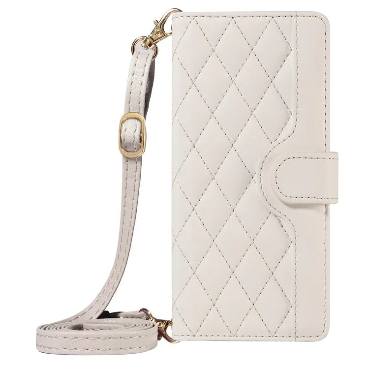 Wallet Case with Strap - White