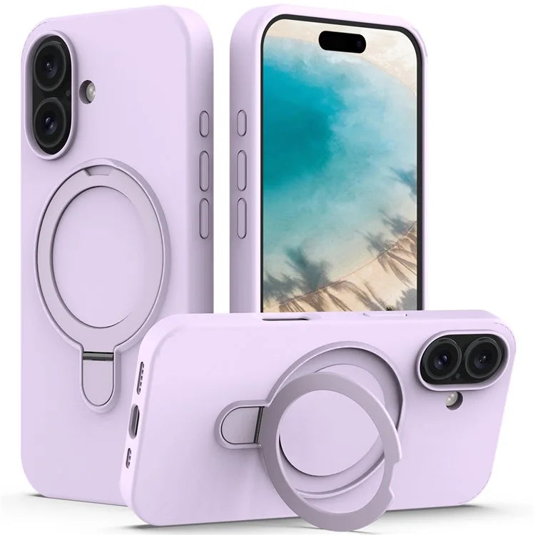 Silicone Case with Magnetic Ring - White