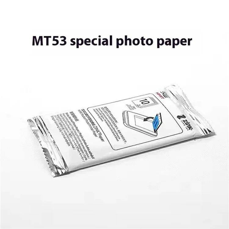 Papel Fotográfico Autoadesivo para Impressora HPRT MT53 - Pack de 10 Folhas