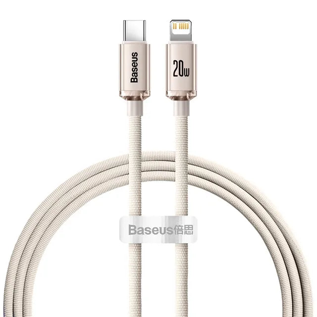 Cabo de Carregamento Baseus USB-C para iPhone - Cor dourado