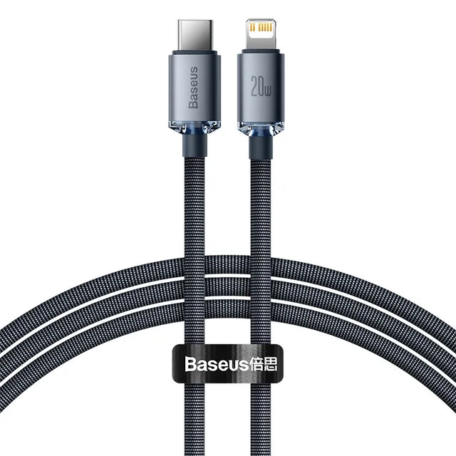 Cabo de Carregamento Baseus USB-C para iPhone - Cor preto