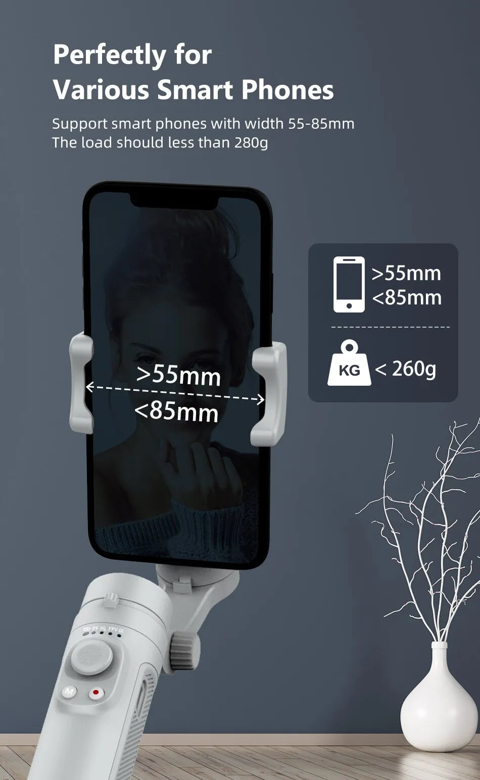 SteadyFlow - Stabilisateur de téléphone portable