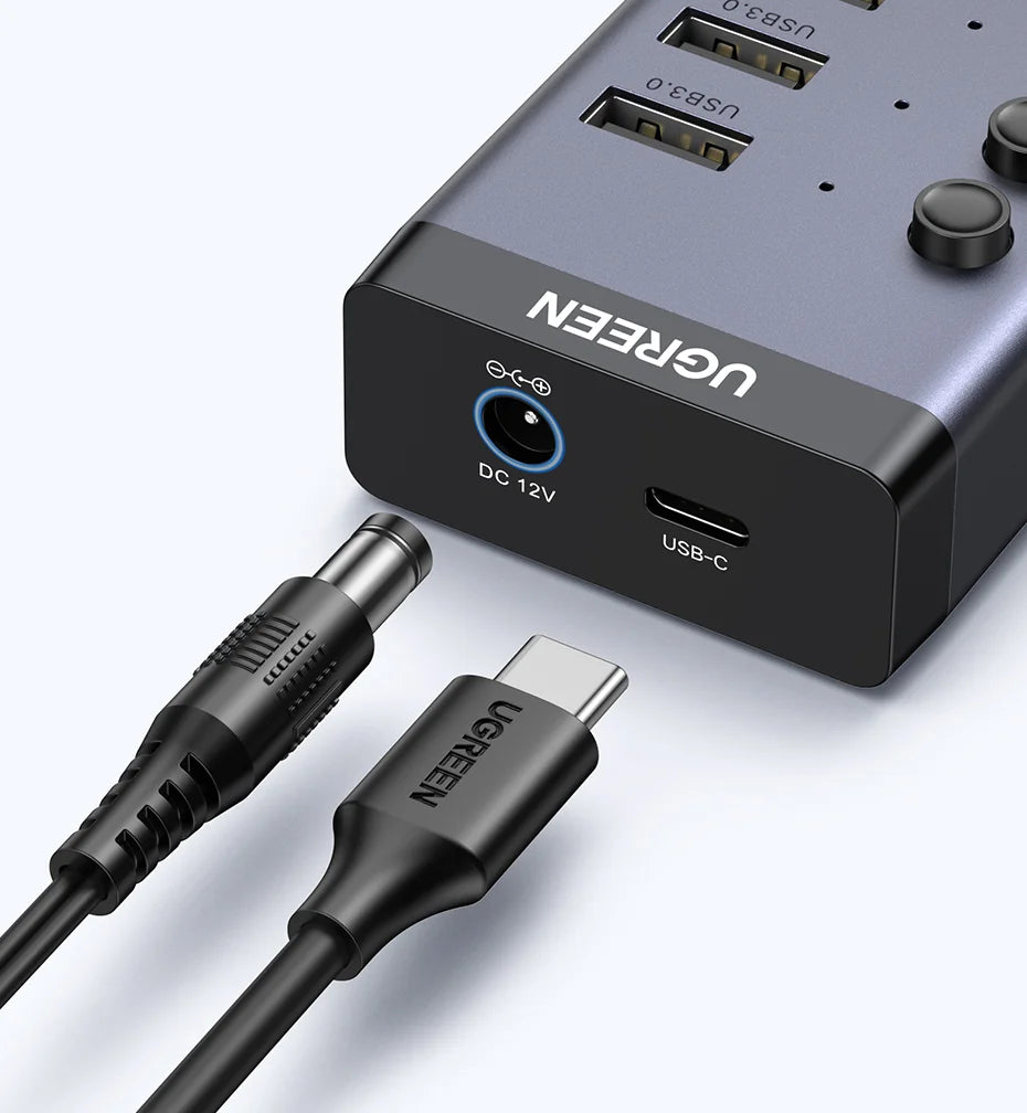 Hub USB 3.0 Ugreen Cm481 à 7 ports avec adaptateur secteur