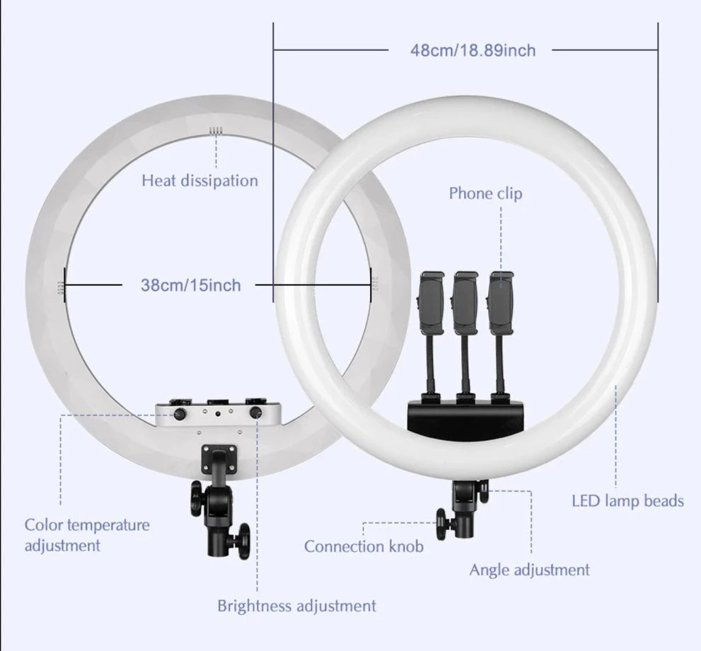 LightPro - Anel de Luz LED Profissional