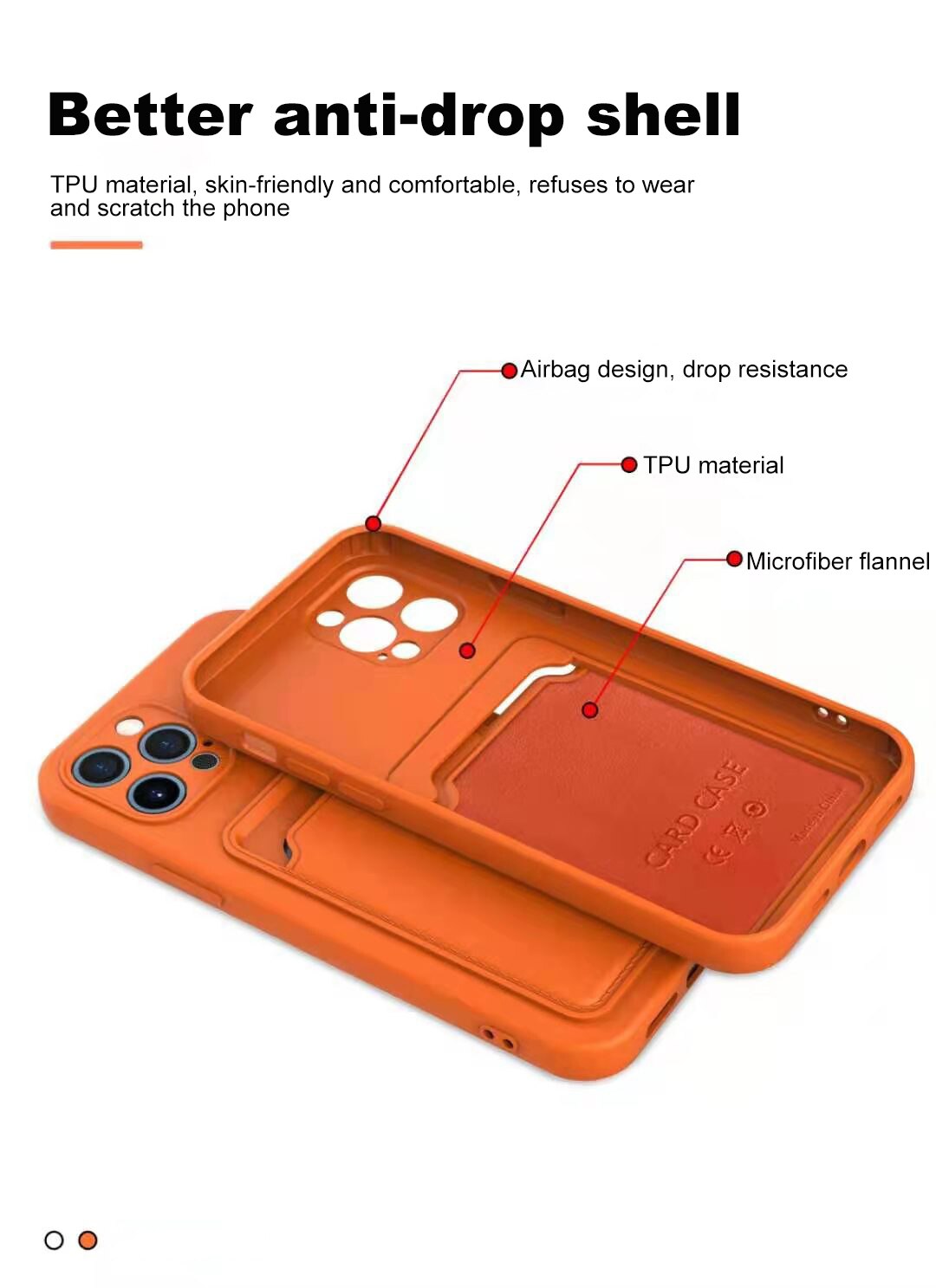 Card Slot Silicone Capas de Telemóvel