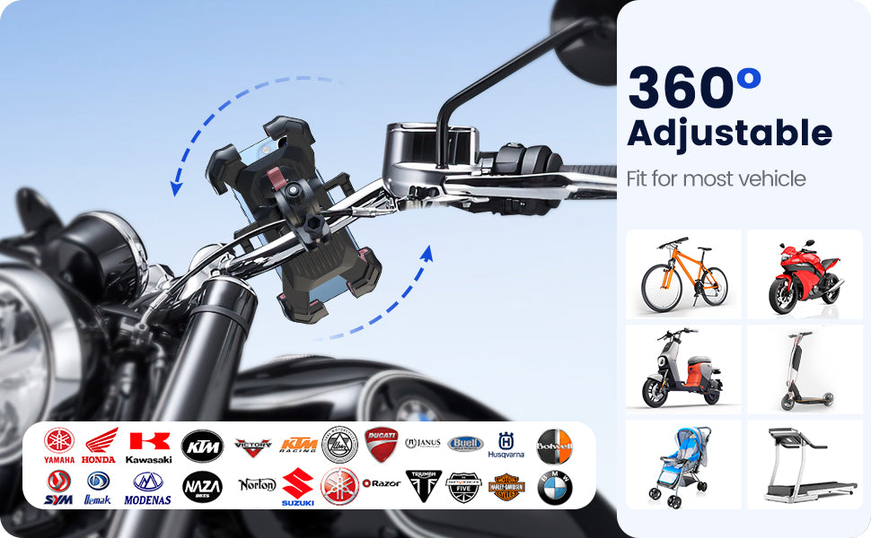 Suporte Universal 360º Mota/Bike - Capas &amp; Acessórios